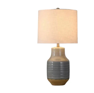 Lámpara de mesa Miranda cerámica gris 29" Foto 1 de 4