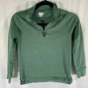 Crewcuts Sweater Boys Medium Green 1/4 Zip Long Sleeve 100% Cotton Pullover - Picture 1 of 6