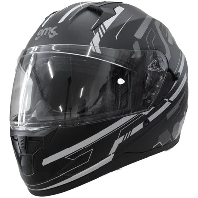 Motorrad Helm Größe XXL - GMS Hexago - schwarz-grau matt - Bild 1 von 4