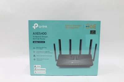 TP-Link Archer AXE5400 Tri-Band 6-Stream Mesh Wi-Fi 6E Router, Black - Image 1 of 4