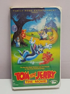 Vtg Tom and Jerry The Movie 1993 VHS Tape FHE Cartoon Animation Family G Rated - Image 1 of 3
