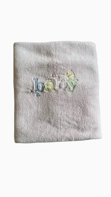 Manta de seguridad bordada Carters 30" x 40" bebé mariposa flor rosa pastel Foto 1 de 4