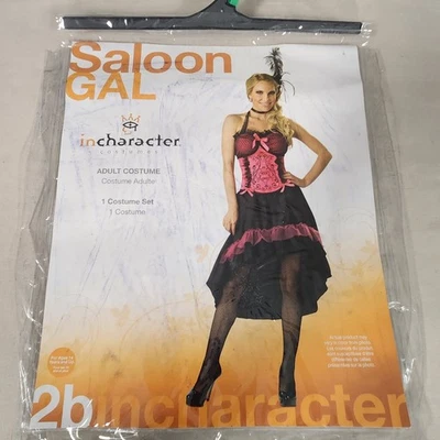 Halloween Saloon Gal Showgirl Adult Womens Costume Dress Cosplay Sexy Large - Image 1 of 4
