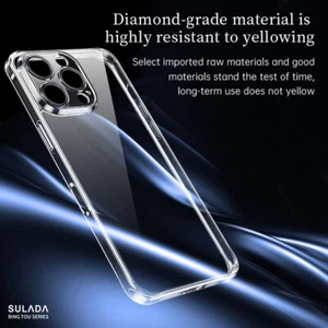 For iPhone 16 Pro Max 16 Plus Crystal Clear TPU Case Slim Anti-Yellowing Cover - Picture 1 of 15