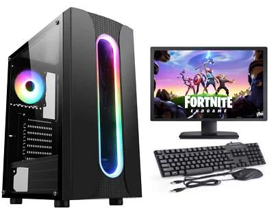 FCS Gaming PC Computer Bundle Intel Quad Core i5 8GB 1TB Win 10 2GB GT710/GT730 - Image 1 of 4