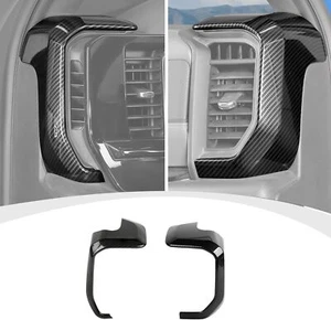 Carbon Fiber Dashboard Side Air Vent Outlet Cover For Chevy Silverado 2022-2024 - Picture 1 of 10
