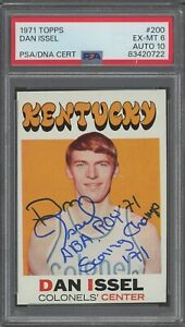 Dan Issel HOF Signed 1971 Topps Basketball #200 RC Rookie PSA 6 PSA/DNA 10 AUTO