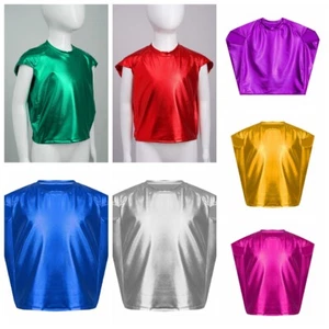 Kids Girls Tank Top Party T-shirt Play Vest Daily Pullover Festive Tops Street - Picture 1 of 62
