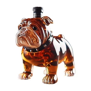 Bulldog Whiskey Bottle Funny Whiskey Bottle Unique Bulldog Whiskey Bottle - Picture 1 of 8