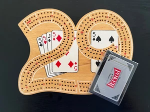 Vintage 1976 High Hand 29 CRIBBAGE BOARD by Pacific Game Co No.750 with Cards - Picture 1 of 8