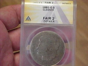 RARE LOWBALL 1881 O NEW ORLEANS MORGAN SILVER DOLLAR ANACS FA2 FAIR 2 TONED - Picture 1 of 6