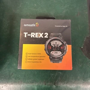 Amazfit A2170 T-Rex 2 Smartwatch GPS Ember Black ZAPIECZĘTOWANY - Zdjęcie 1 z 2