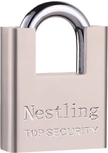 High Security Padlock with Key - 47Mm Pad Lock & 4 Keys - Heavy Duty Storage - Picture 1 of 8