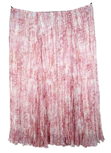 RUBY RD Women's Crinkle Polyester Pleated Maxi Long Skir Geometric Size 18W Plus - Picture 1 of 13