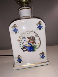 Vintage LITTLE MISS MUFFET LAMP - Pickard China? Porcelain - Picture 1 of 4
