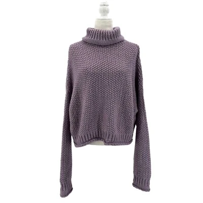 Suéter pequeño Anthropologie Moth para mujer mezcla de lana Abella púrpura grueso tejido Foto 1 de 4