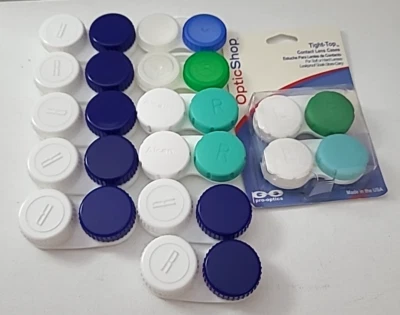 Lote de 13 estuches para lentes de contacto de marcas mixtas de plástico con tapa giratoria Bausch & Lomb otros Foto 1 de 4