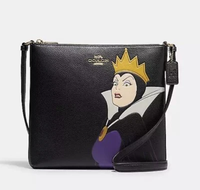 Bolso Coach X Disney para mujer Rowan File nuevo con etiquetas con motivo Evil Queen negro múltiple Foto 1 de 4