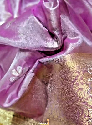 Semi tecido Saree indiano moderno qualidade premium Banarasi - Imagem 1 de 4