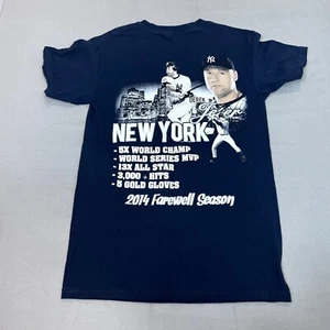 Derek Jeter Shirt Small Womens Farewell Season  Blue  Short Sleeve T Shirt Adult - Picture 1 of 11
