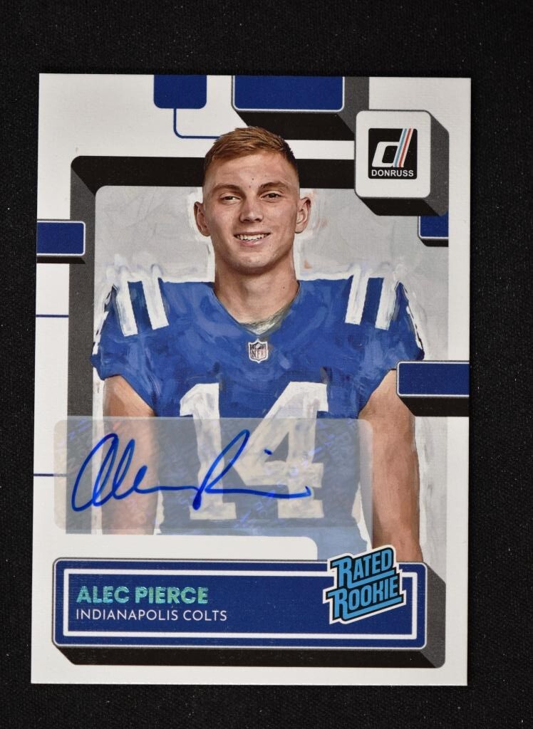 2022 Donruss Rated Rookies Portrait Auto #321 Alec Pierce /49 - Colts