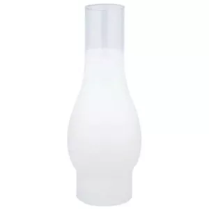10" Frosted Glass Chimney Hurricane Oil Lamp Shade Replacement Globe 3" Fitter - Picture 1 of 4