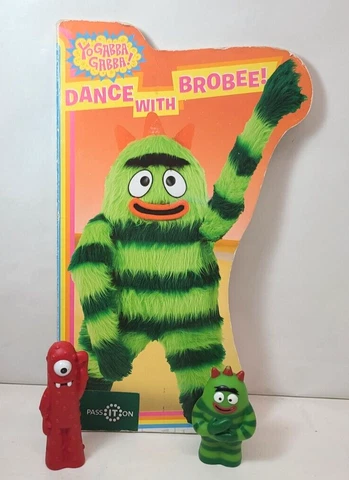 Yo Gabba Gabba 3" Figures Brobee & Muno 2013 Jazwares, Dance with Brobee! Book Cover