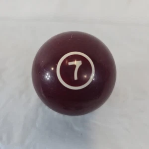 VTG Solid Dark Red Pool Ball #7 - White Number - Unbranded Billiard Replacement - Picture 1 of 6