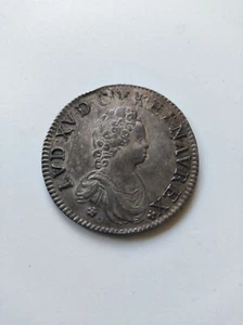 FRANCE - Ecu Vertugadin LOUIS XV 1716A  Flan Réformé - Picture 1 of 6