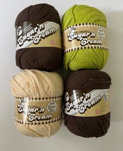 Lot of 4 Super Size Skeins Lily Sugar 'N Cream 4oz Cotton Yarn New - Picture 1 of 1
