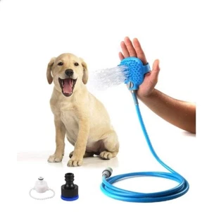 Dog Shower Attachment,Shower Sprayer and Scrubber,Pet Bath Brush,Massager Brush - Picture 1 of 11