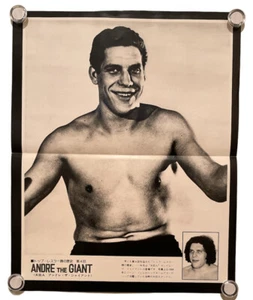 Andre The Giant Jean Ferre Monster Roussimoff Mini Poster Wrestling WWF Vintage - Picture 1 of 2