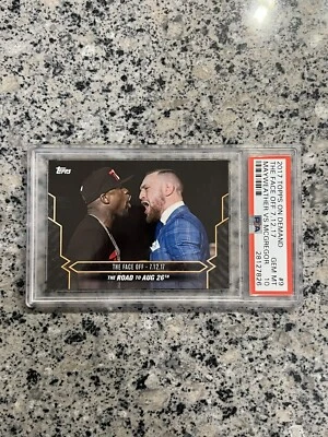 2017 Topps On Demand Face Off #9 Floyd Mayweather vs Conor McGregor PSA 10 POP 6 - Image 1 of 2