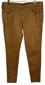 30 6 8 32x30 AG Adriano Goldschmied Absolute Legging Skinny Brown Coated Stretch - Picture 1 of 5