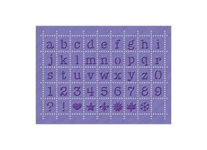 Cuttlebug Stanz- und Embos.schablone plus postage alphabet 12,7X17,8cm - Bild 1 von 2