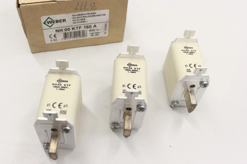 3x Weber NH00 160A 500V NH Fuse Block 7611919010306 NEW - Image 1 of 1