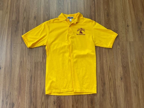 ASU Sun Devils NCAA WHITE MOUNTAIN SUN DEVIL CLUB Size Medium Polo Golf Shirt! Cover
