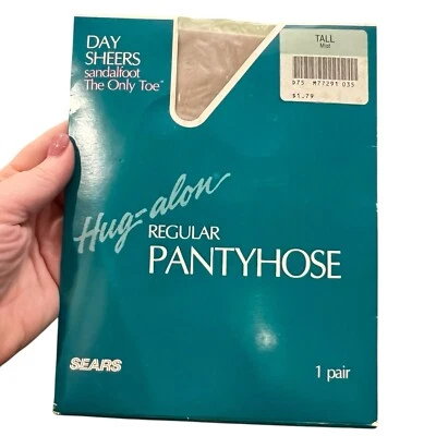 Pantimedias Sears Day Sheers Hug Alon Sandalia De Colección Niebla Alta Hechas en EE. UU. NUEVAS EN PAQUETE Foto 1 de 4