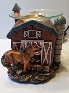 Electric Farmhouse theme scented oil wax candle burner holder w/adj switch - Picture 1 of 6