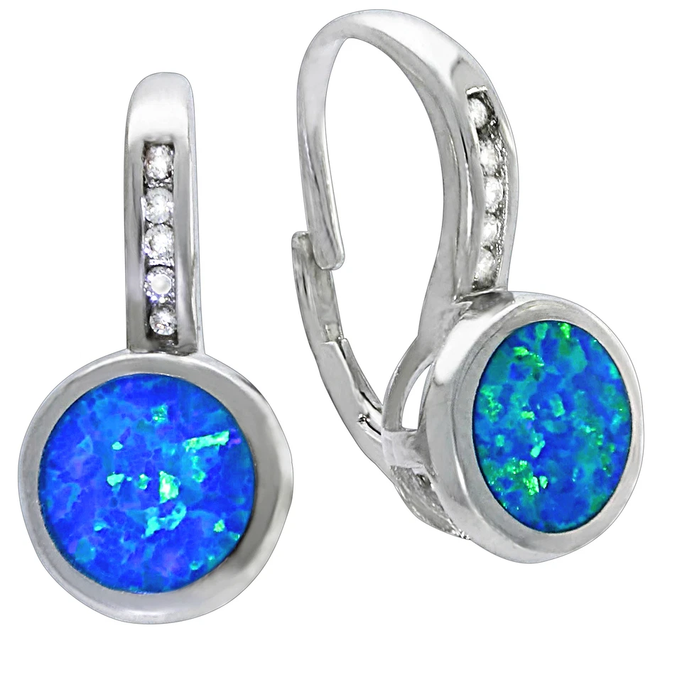 Orecchini pendenti in argento 925 con zirconi F orecchini pendenti in argento... - Immagine 1 di 1