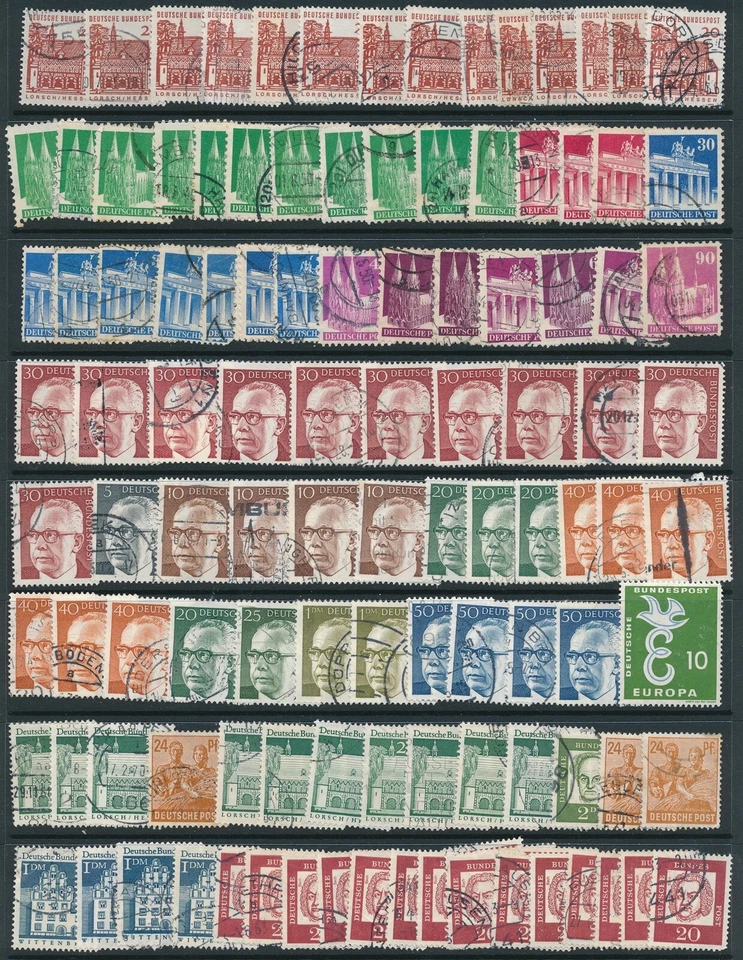 Lot Stamp Germany Bundespost Stock Leasers Castles Used 02 - Image 1 of 1