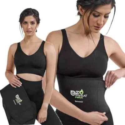 Ez Sweat Max Xtreme Belt Sauna Effect Body Slimmer Back Support Waist Control - Image 1 of 4
