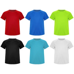 Kids Boys Top Basketball T-shirt Training Tee Performance Sweatshirt Running - Picture 1 of 63