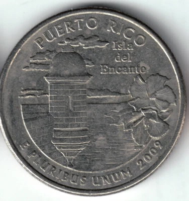 USA - 2009D - Washington ¼ $ - Puerto Rico - Low Mintage - #19921 - Image 1 of 2