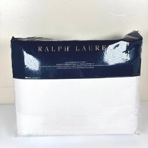 Ralph Lauren Hayden Park Row Full/Queen Duvet Cream Geometric Jacquard Lux NEW - Picture 1 of 8