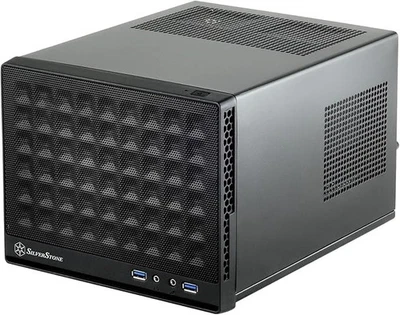 SilverStone SG13B Ultra Compact Mini-ITX Case w/ Mesh Front Panel, Black - Image 1 of 4