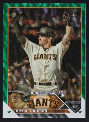 2023 Topps Series 2 - Bryce Johnson #571 Green Foil /499 (RC) - Image 1 of 2