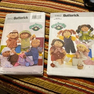 2 Butterick Sewing Patterns 5902 & 3932 Cabbage Patch Kid Doll Clothes UNCUT - Picture 1 of 2