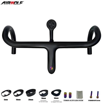 Airwolf T1100 Carbon Rennrad Integrated Lenker, Gravel Handlebar, 249g HB017 - Bild 1 von 4