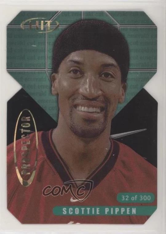 2000 Sage Hit Prospector Emerald Die-Cut /300 Scottie Pippen #P18 HOF - Image 1 of 2